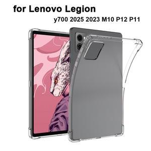 레노버 Legion Y700 2025 2세대/3세대용 투명 보호 커버, 탭 M10 3세대 P12용 실리콘 소프트 TPU 에어백 케