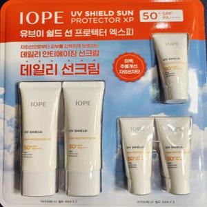 아이오페 유브이 쉴드 선 프로텍터 엑스피 40ml x 2개입 20ml x 3개입/유기자차/무기자차/백탁없는선크림