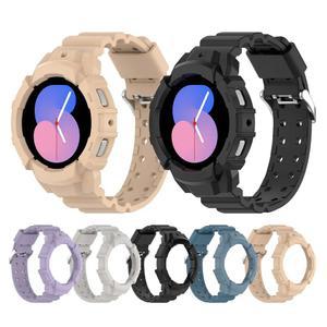 케이스 밴드 갤럭시 시계 4 스트랩 44mm 40mm 5 프로 45mm 실리콘 간격 없음 pulseira 팔찌 correa 갤럭시 시계 5 20mm