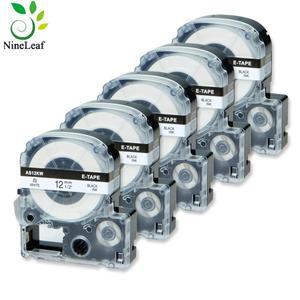 LW-400 K200BL 라벨 프린터용 표준 블랙 온 화이트 엡손 12mm x 8m AS12KW 호환 5PK