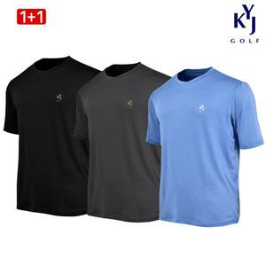 1+1 2장[김영주골프] 남성 경량스판 반팔티셔츠