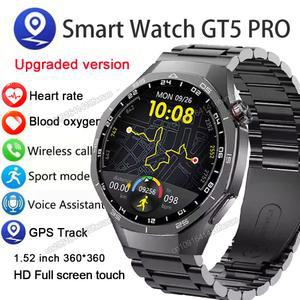 GT5 PRO 스마트 시계 남자 시계 5 프로 AMOLED HD 화면 블루투스 통화 GPS 트래커 NFC 심박수 혈당 SmartWatches 2025
