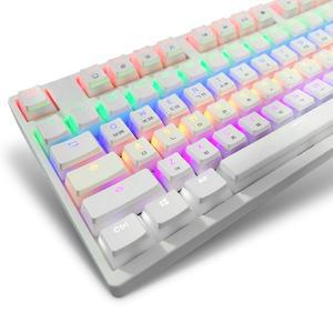 RIZUM RK301 광축 완전방수 푸딩 키캡 게이밍 키보드 (화이트)
