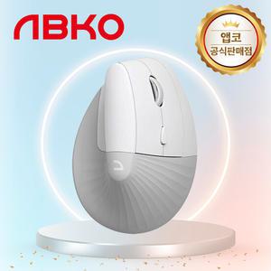 [국내정품] 앱코 WEM60 버티컬 인체공학 무선 마우스 화이트