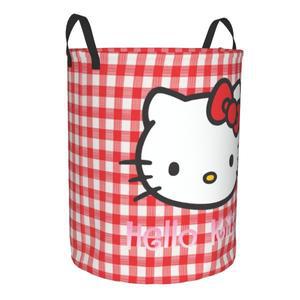 맞춤 헬로 키티 빨래 바구니, 대형 의류 보관 바구니, 고양이 만화 장난감 통, 보육원 정리함