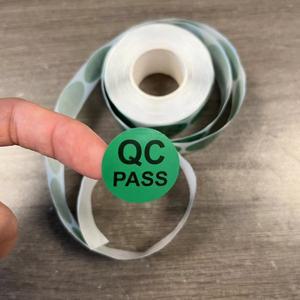 500Pcs QC 패스 접착 라벨 공장 스티커 품질 검사 1 인치 라운드 인감 비즈니스 용품