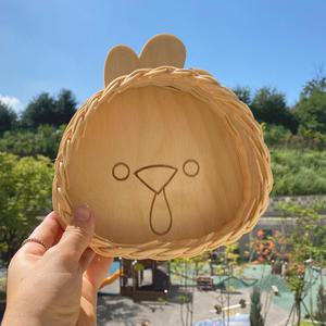 우드리 귀엽고 난리 바구니 라탄 만들기 DIY키트 전통 공예 소품 교육 영상제공