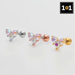 [메리그린][1+1] 패션 피어싱 써지컬 버터 하트 3종 택1 한쪽판매