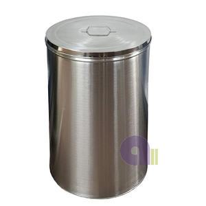 평면뚜껑스텐휴지통65L/스텐쓰레기통/대형휴지통/평뚜껑