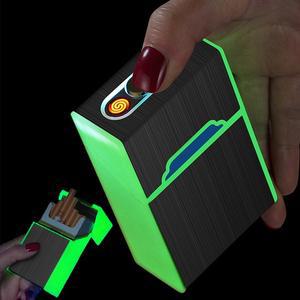 야광 usb 라이터 일체형 담배 케이스 20개피 방수 파우치