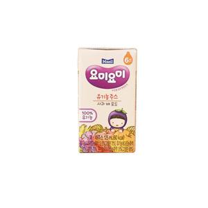 매일유업 요미요미 유기농 주스 사과배포도 125ml 48개