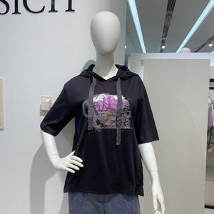 갤러리아 안지크(23S/S 70%)반팔후드티셔츠 가벼운순면티 후드티(AH2TS1180)