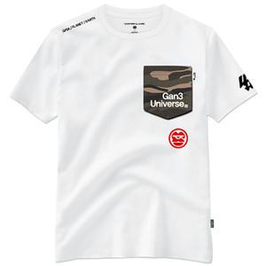 간쓰리 M~3XL 카모포켓 반팔티 화이트