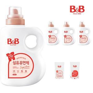 비앤비 유아 섬유유연제 자스민향 1500ml 용기형 4입+증정품