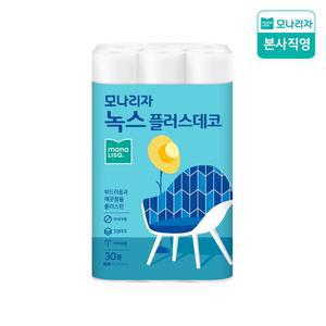 녹스 플러스데코 27M 30롤 1팩 먼지 없는 휴지 화장지 롤화장지 두루마리