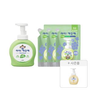 아이깨끗해 청포도 본품 490ml, 1개 + 리필 450ml, 3개 + 증정( 공용기 250mL, 1개)