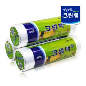 크린랩 크린롤백 위생롤백 비닐봉투17x25cm 소형 200매 3개입