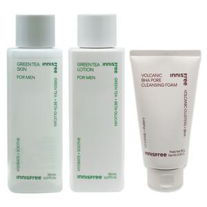 이니스프리 그린티 포맨 2종구성(스킨+로션)+화산송이 모공 바하 클렌징 폼150g