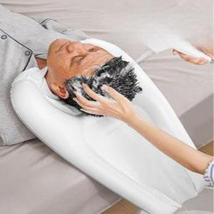 환자머리감기 휴대용 샴푸대 누워있는 환자용 샴푸 대야 어르신 장애인 목받침 간이샴푸대