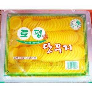 토평 통단무지슬라이스 중국집 식당용 노란단무지 3kg