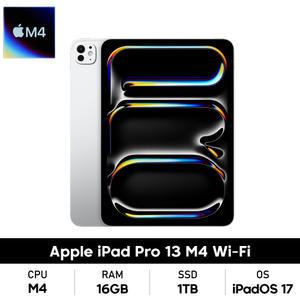 Apple 아이패드 프로 13 7세대 M4 나노텍스쳐 WiFi 1TB 실버 (MWRG3KH/A)_SS