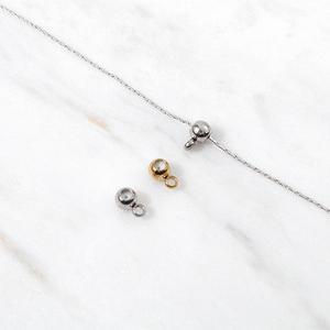 싼비즈 [8-383-04]써지컬스틸 실리콘펜던트고리 4mm ,1개