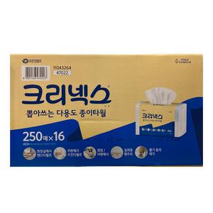 크리넥스 뽑아쓰는 다용도 종이타월 250매 x 16