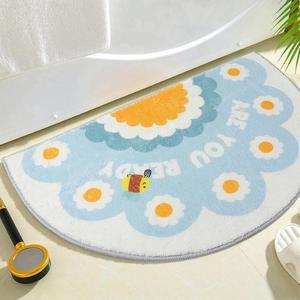 [BZJLGJ1G_4C]비타리토 논슬립 반달 발매트 60x40cm 데이지