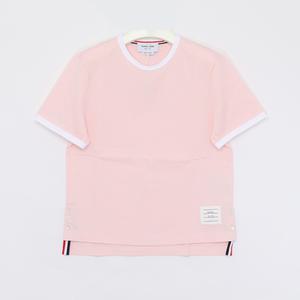 톰브라운 25SS 삼선탭 트리밍 링거 반팔 여성 티셔츠 FJS075A 00042 680