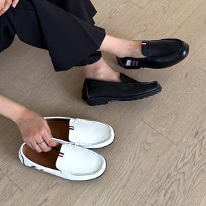 [슈리오]삼색 발편한 소가죽 컴포트화 로퍼 4cm