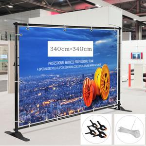 초대형 현수막 거치대 340X340cm 포토존 포토월 철제 배너 걸이 전시회 배경