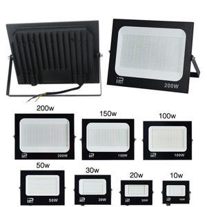 LED 홍수 빛 스포트라이트 100W 야외 조명 6500K 차고 체육관 거리 게이트 벽 램프 투광 AC220V