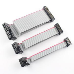 2pcs 2.54mm 피치 IDC FC 암-FD 수 커넥터 6/8/10/16/18/20/24/26/30/34/40/50 핀 플랫 리본 데이터 케이블