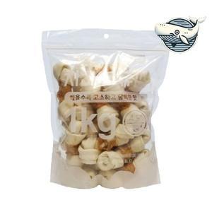 치킨우유 맛있는 간식껌 1kg 중대형견에게 (WFH95DP)