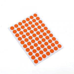 10mm 컬러 원형 스티커 60매세트(오렌지) 문구스티커