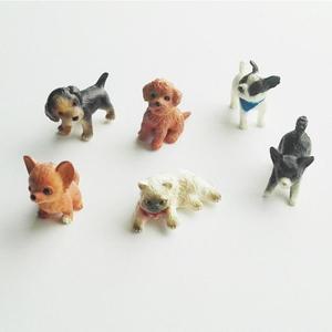 1:12 6Pcs 규모 시뮬레이션 고양이와 개 인형 집 미니어처 장식 액세서리