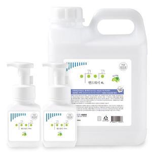 [기타]이공이공 핸드워시 머스캣향 4L 1개+300ml 본품 2개