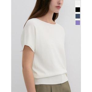[리스트](광주신세계) 소프트 라운드 보트넥 반팔 니트