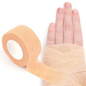 고품질 압박 붕대 2.5cm 베이지 스포츠 자가점착 밴드 탄력 자가점착붕대 자가점착밴드 (WFHORW5)