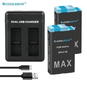 Go Pro MAX 배터리 용 1600mah Gopro Max 360 액션캠 액세서리 충전기