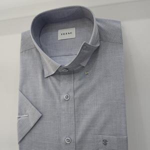 [예작]예작 23S/S 네이비 코튼폴리 가로핀ST/스냅단추 일반핏 반팔셔츠 YJ3MBR21