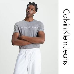 [Calvin Klein]캘빈클라인 CK 클래식 베스트셀러 로고 반팔티셔츠 남녀공용 그레이