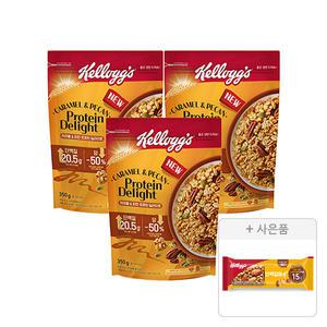 켈로그 카라멜&피칸 프로틴 딜라이트 350g, 3개 + 증정 ( 단백질바K 50g ,1개 )