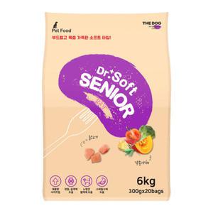 더독 닥터소프트 노령견 소프트 사료 치킨 6kg