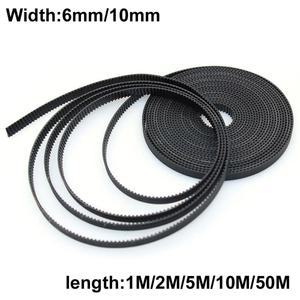 GT2 너비 10MM 벨트 고무 섬유 6MM 10M 5M 길이 부품 RE 절단 타이밍 50M 프린터 고온 1M 2M 3D