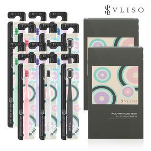 VLISO 브리소 마이크로 와이드 더블벨벳 6개입 x 2세트(총12개) 부드러운 칫솔 잇몸 마사지 임산부