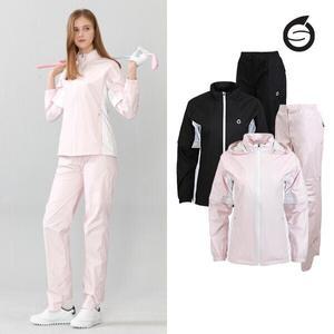 HIT 선덜랜드 여성 배색블럭 골프 레인웨어/비옷 상/하의세트-16252RW29