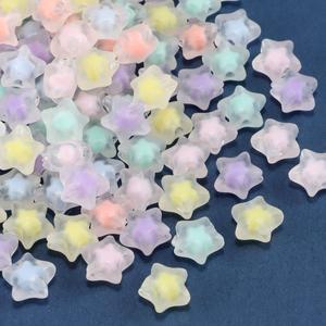 100Pcs 10mm 투명 아크릴 스타 비즈 보석에 대 한 스페이서 DIY 팔찌 목걸이 전화 체인 액세서리 만들기