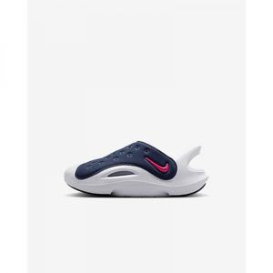 NIKE 나이키 아쿠아 스우시 리틀키즈 샌들 - 미드나이트 네이비/화이트/러시 핑크 FN0876-401