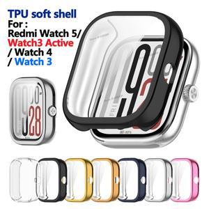Xiaomi Redmi Watch 5 용 TPU 화면 보호기 커버 3 Active/Lite/Watch 4 스마트 시계 밴드 케이스 쉘